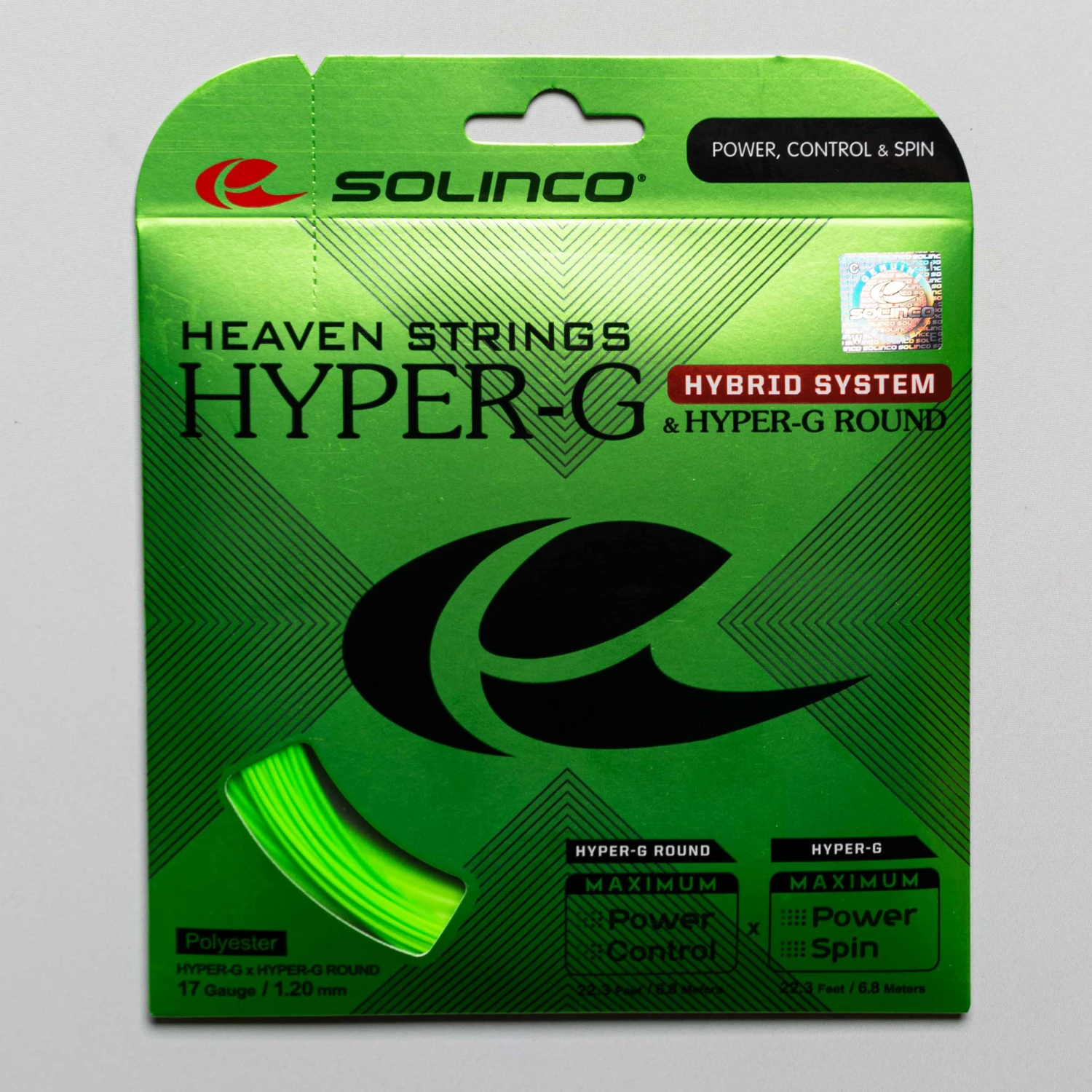 Solinco Hybrid Hyper-G 17 + Hyper-G Round 17 (1.20) 1 Solinco Hybrid Hyper-G 17 + Hyper-G Round 17 (1.20)