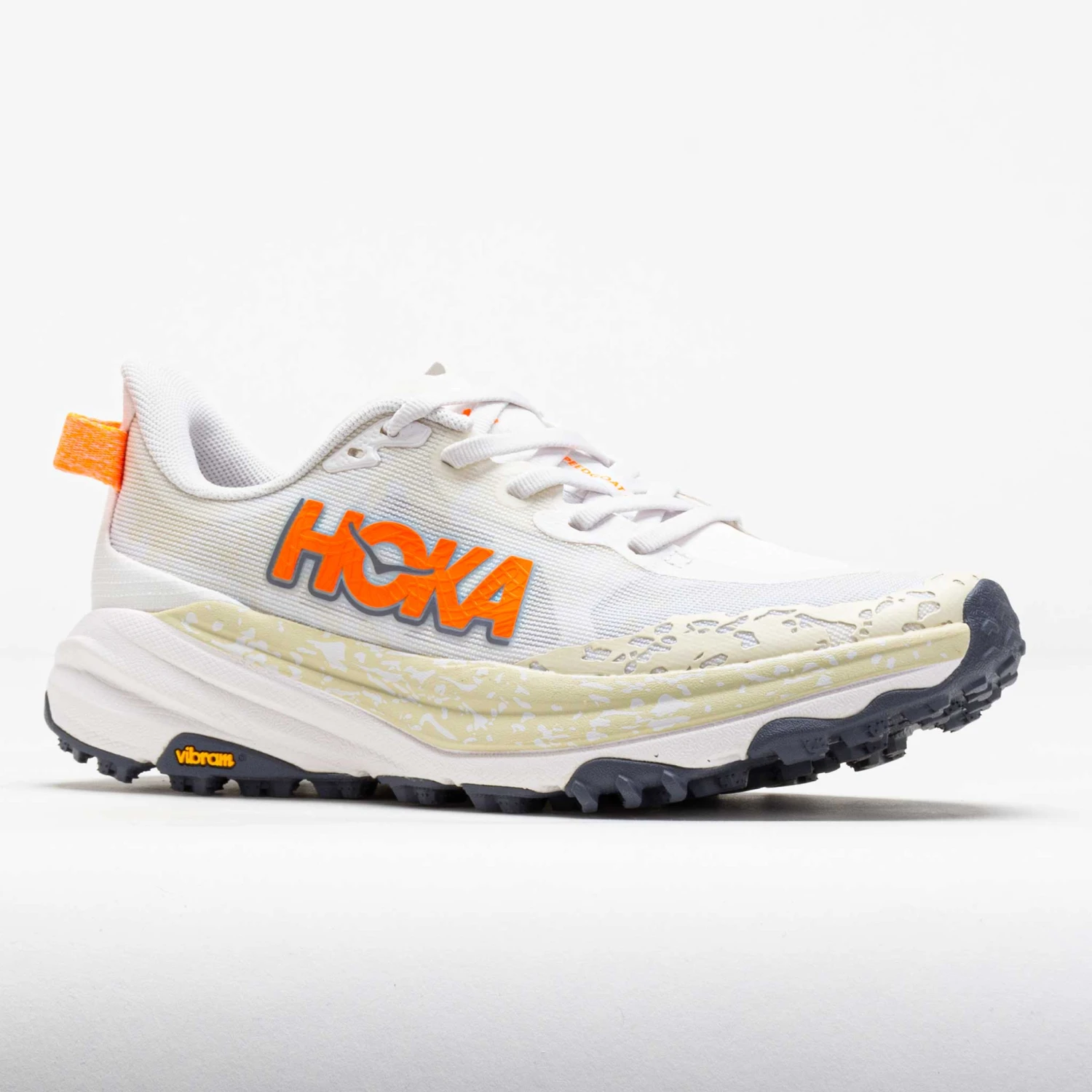 HOKA Speedgoat 6 Women's White/Neon Tangerine 5 HOKA Speedgoat 6 Women's White/Neon Tangerine - Image 5