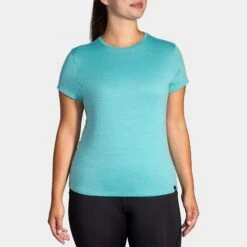 Brooks Luxe Short Sleeve Women's -Holabird Sports SHOP 057587 427 1