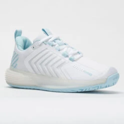 K-Swiss Ultrashot 3 Women's White/Blue Glow -Holabird Sports SHOP 116123 5