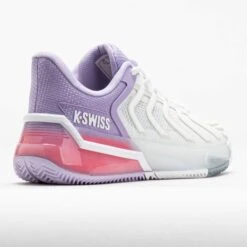 K-Swiss Ultrashot 4 Clay Women's White/Orchid Petal/Neon Blaze -Holabird Sports SHOP 118270 6
