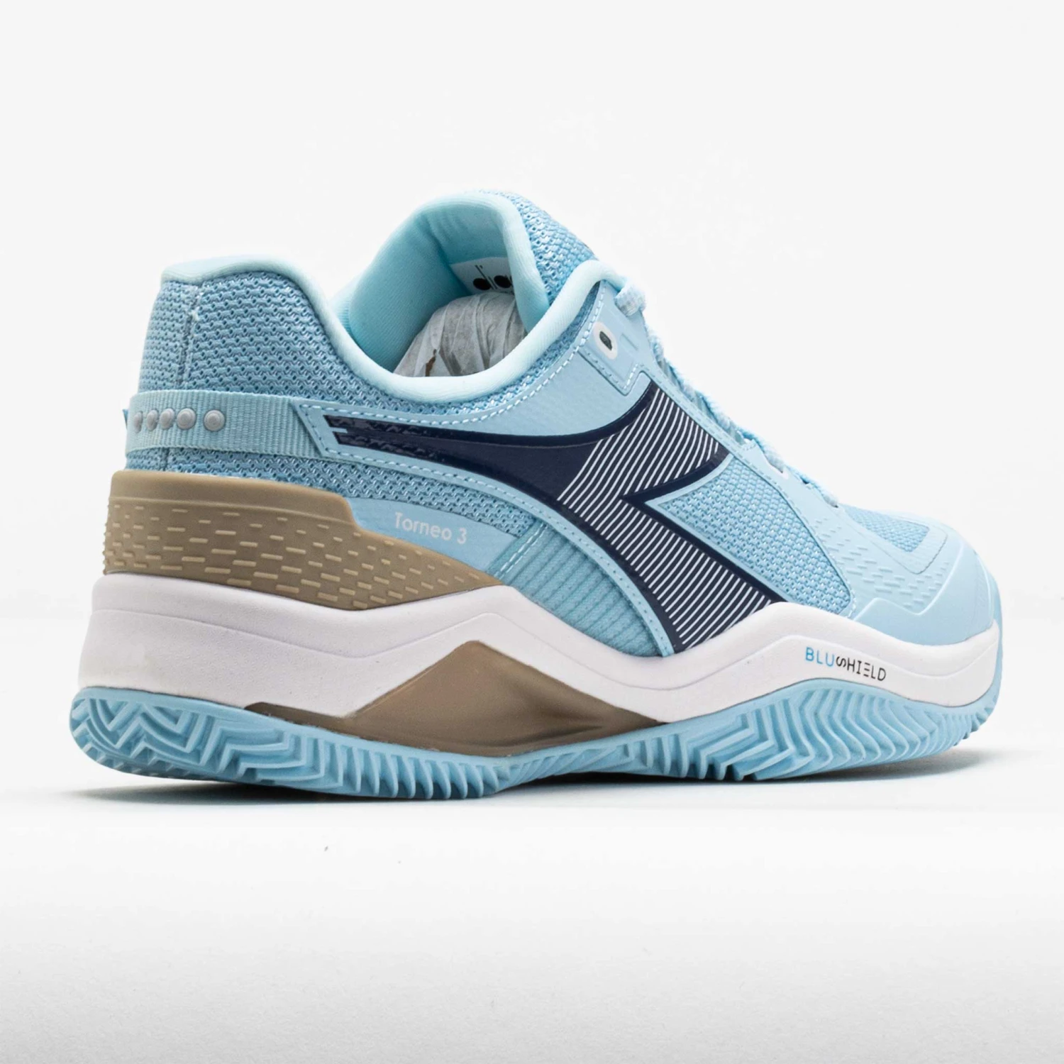 Diadora Blushield Torneo 3 Clay Women's Corydalis Blue/Black Iris 6 Diadora Blushield Torneo 3 Clay Women's Corydalis Blue/Black Iris - Image 6