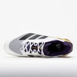 Adidas Adizero Ubersonic 5 Men's White/Black/Aurora Plum -Holabird Sports SHOP 118502 2