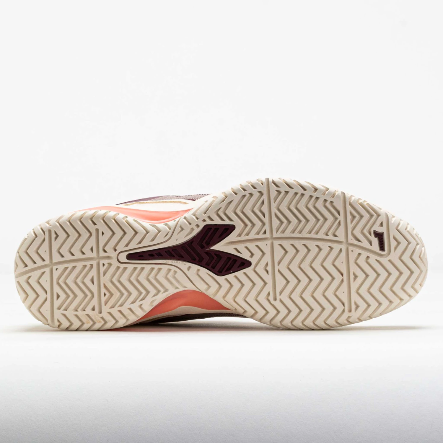 Diadora Blushield Torneo 3 AG Women's White/Maroon/Desert Flower 4 Diadora Blushield Torneo 3 AG Women's White/Maroon/Desert Flower - Image 4