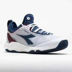 Diadora Speed Blushield Fly 4+ Clay Men's White/Ensign Blue/Maroon -Holabird Sports SHOP 118526 5