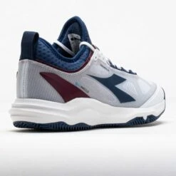 Diadora Speed Blushield Fly 4+ Clay Men's White/Ensign Blue/Maroon -Holabird Sports SHOP 118526 6