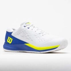 Wilson Rush Pro Ace Men's White/Amparo Blue/Safety Yellow -Holabird Sports SHOP 118757 5