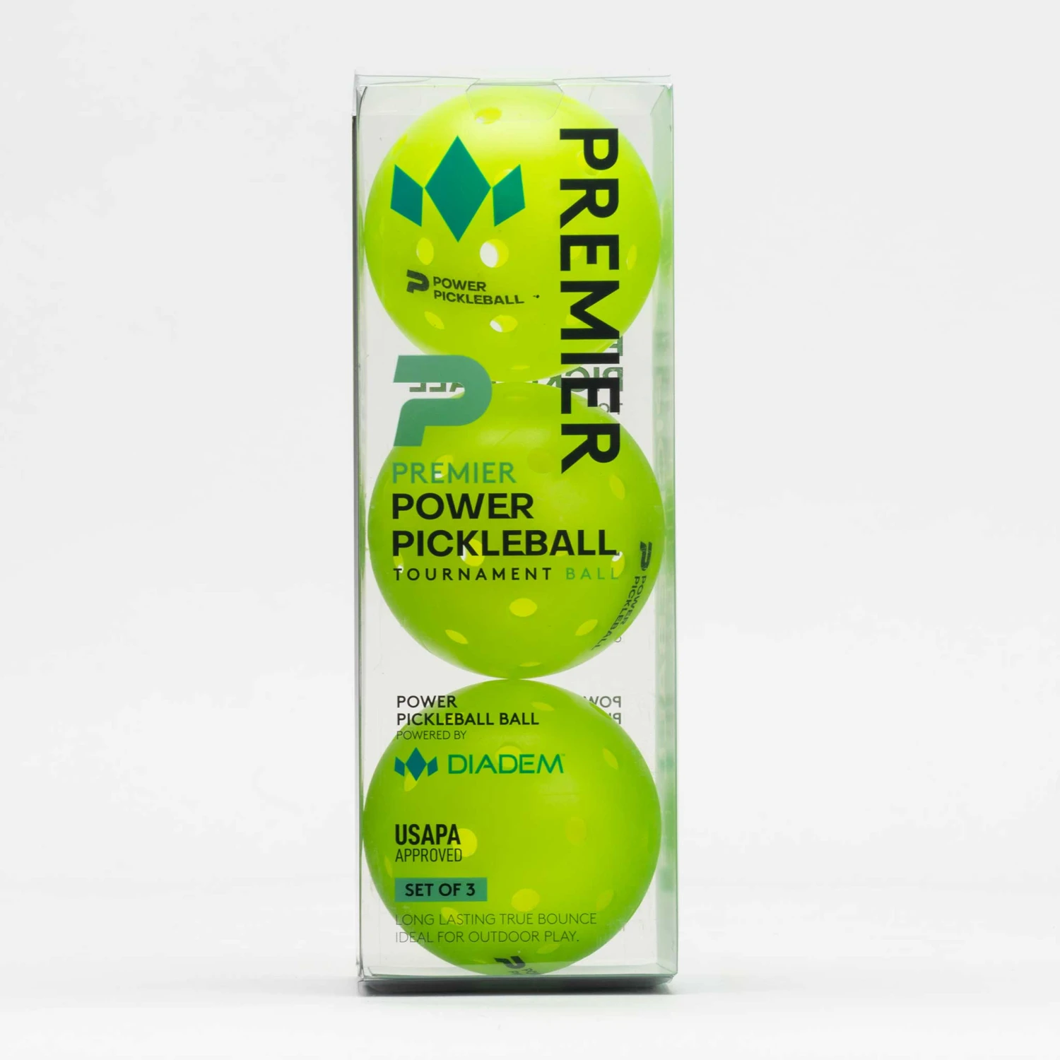 Diadem Power Pickleball Outdoor Ball 3 Pack 1 Diadem Power Pickleball Outdoor Ball 3 Pack
