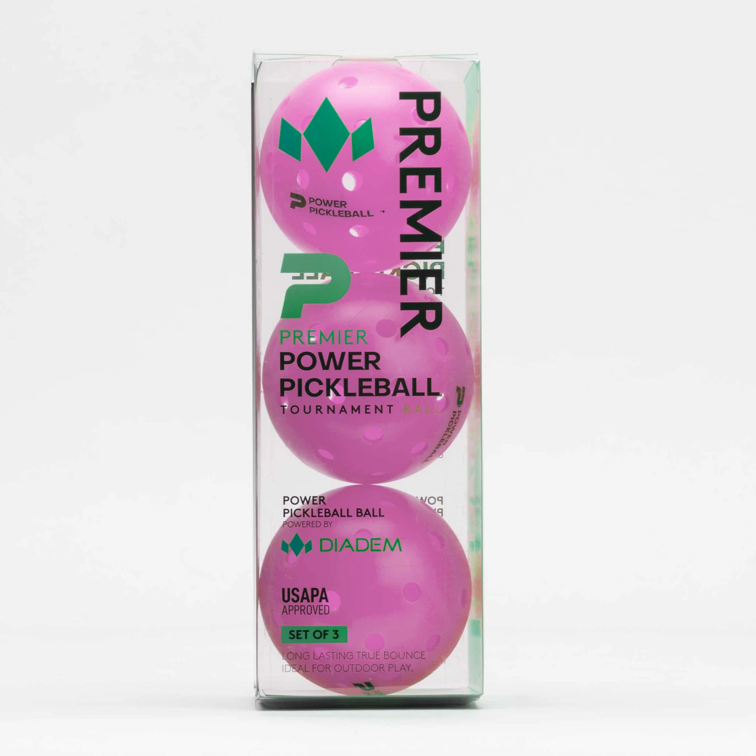 Diadem Power Pickleball Outdoor Ball 3 Pack 3 Diadem Power Pickleball Outdoor Ball 3 Pack - Image 3