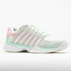 K-Swiss Express Light Pickleball Women's Ice/Honeydew/Neon Pastel Pink -Holabird Sports SHOP 370299 5