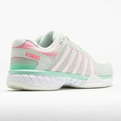K-Swiss Express Light Pickleball Women's Ice/Honeydew/Neon Pastel Pink -Holabird Sports SHOP 370299 6