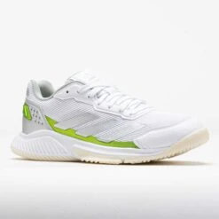 Adidas CourtQuick Women's White/Silver Metallic/Lucid Lemon -Holabird Sports SHOP 450035 5
