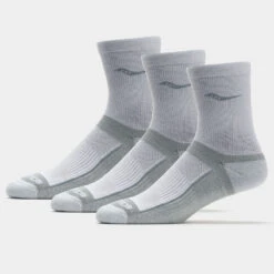 Saucony Inferno Cushion Mid-Crew Socks 3 Pack -Holabird Sports SHOP 651300 100 1