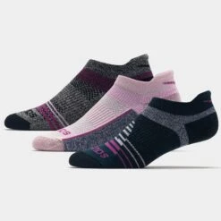 Saucony Inferno Merino Wool No Show Tab Socks 3 Pack -Holabird Sports SHOP 651343 680 1