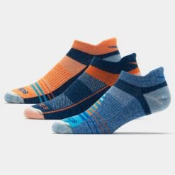 Saucony Inferno Merino Wool No Show Tab Socks 3 Pack -Holabird Sports SHOP 651343 815 1