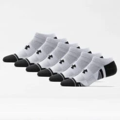 Under Armour Performance Tech No Show Socks 6-Pack -Holabird Sports SHOP 651385 101 1