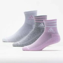 Adidas Cushioned 3-Stripe 3.0 3-Pack High Quarter Socks Women's -Holabird Sports SHOP 651420 813 1