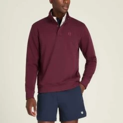 Wilson Tennis Club 1/2 Zip Mock Sweatshirt Men's -Holabird Sports SHOP 758625 wie 1